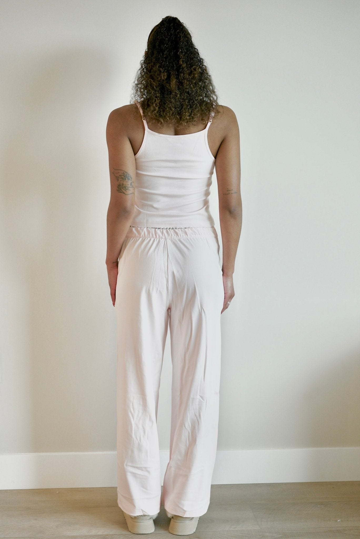 Isla Lune premium cotton pajama set - The Raspberry Top sleepwear for women, pink tank top, lace detail, soft comfy, loungewear